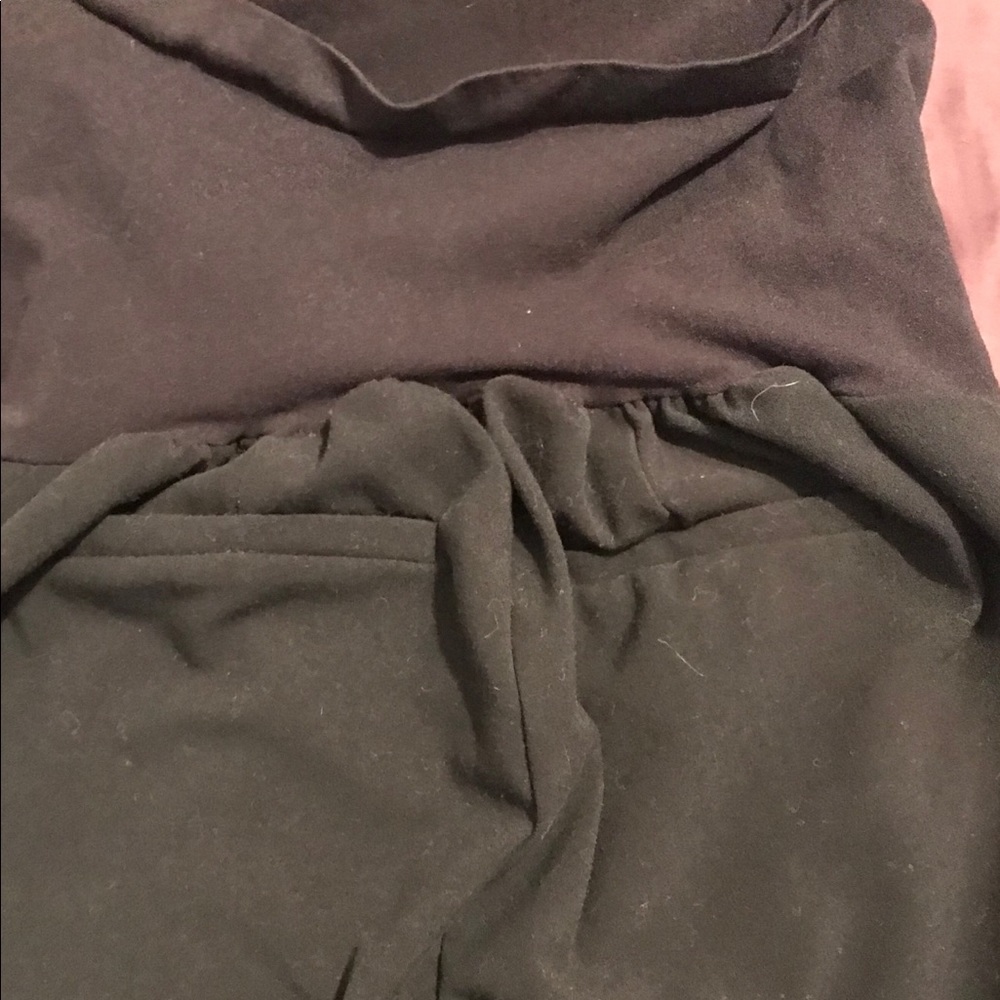 Black motherhood maternity dress pants